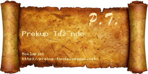Prekup Tünde névjegykártya
